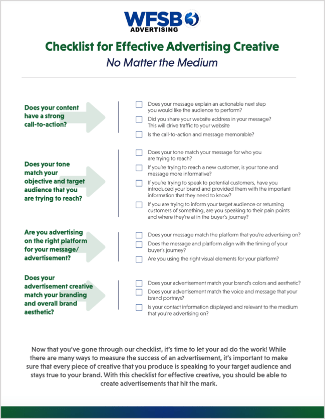 Checklist for Effective Advertising Creative No Matter the Medium Cover