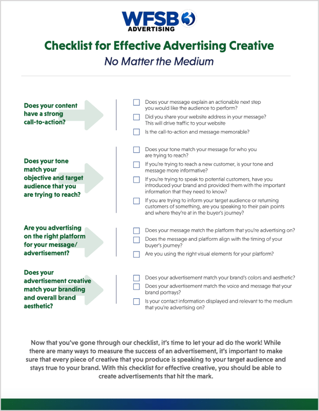 Checklist for Effective Advertising Creative No Matter the Medium Cover